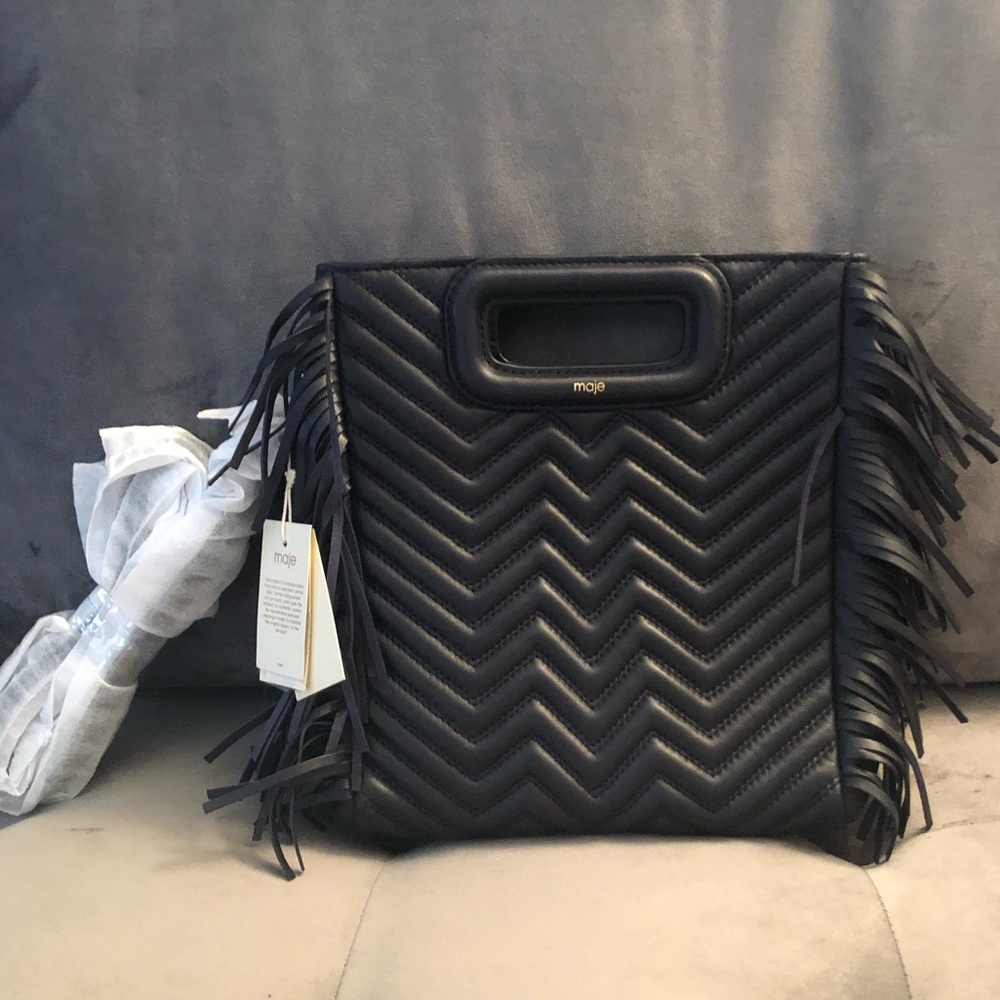 NWT Maje Quilted Leather M Bag - Picture 6 of 10